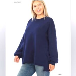 Zenana mega soft high low sweatshirt with pockets! Best seller!